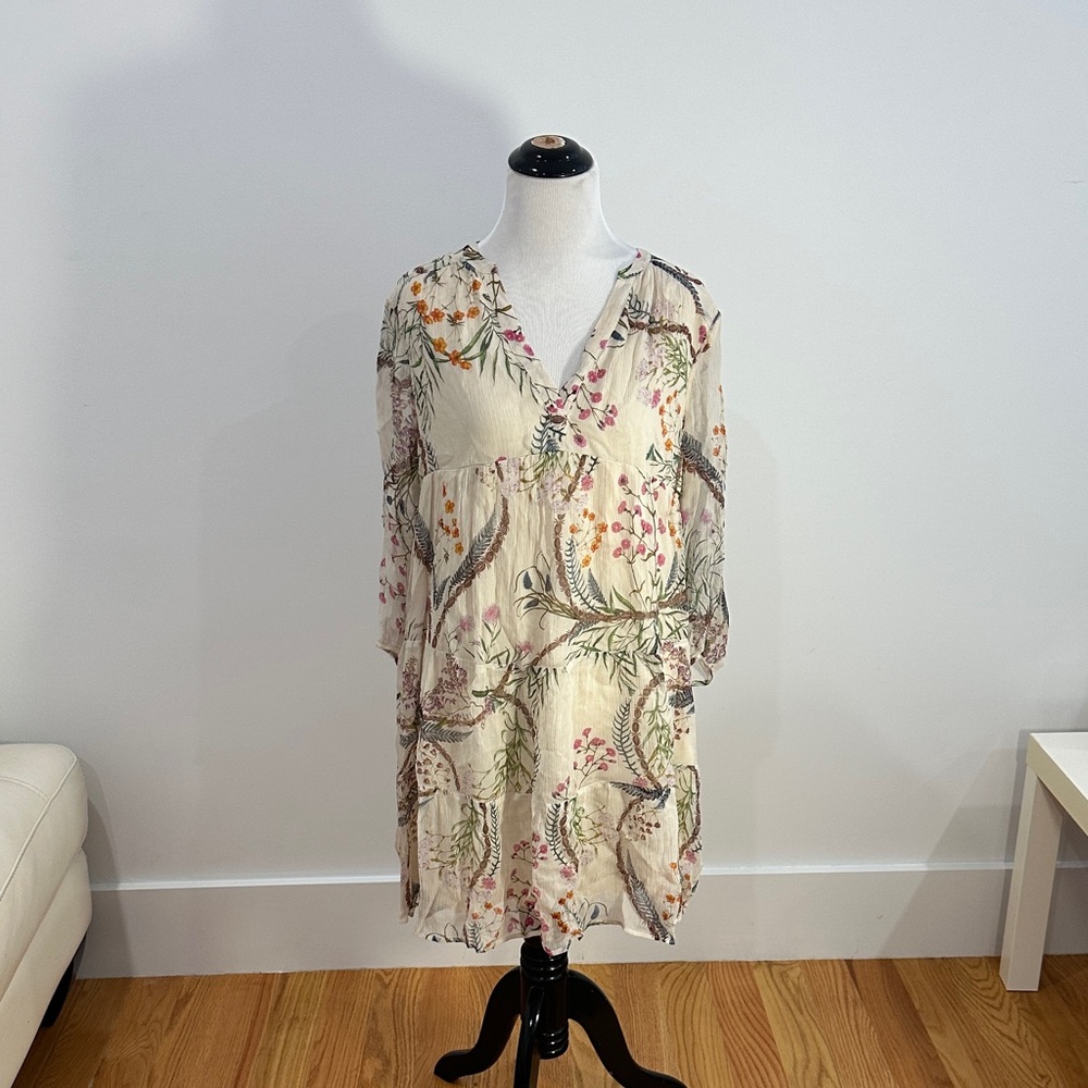 ba&sh Floral Sheer Dress, Size 8